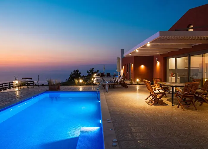 Avraam Sunset With Private Heated Pools 别墅 Kalamítsi